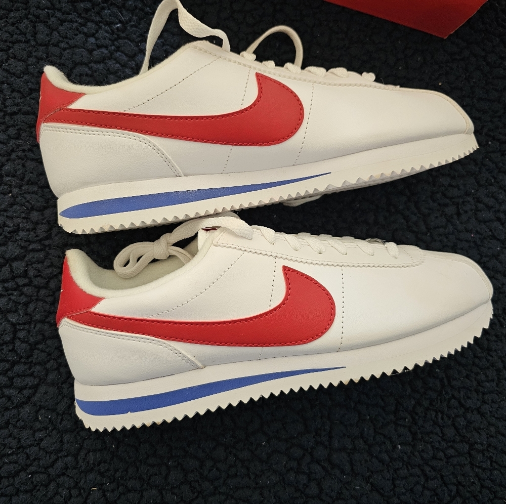 Nike Cortez Classic White and Red Sneakers
